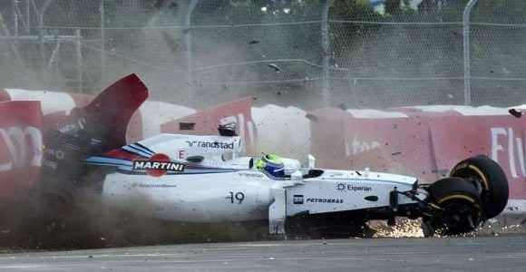 Grand Prix du Canada : revoir le crash de Massa et Perez (vidéo)