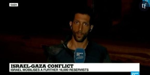 Gaza : une roquette s'abat derrière un journaliste de France 24