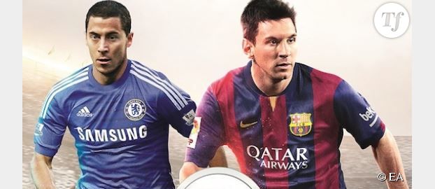FIFA 15 : Eden Hazard avec Lionel Messi sur la jaquette française