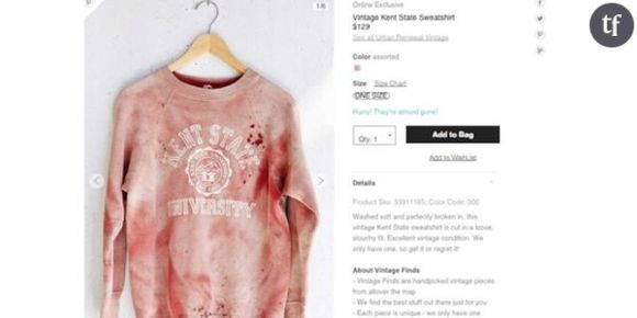 Urban Outfitters commercialise un sweat-shirt faussement ensanglanté