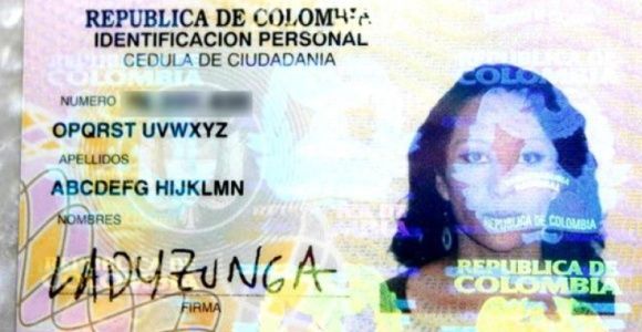 Une Colombienne décide de s'appeller ABCDEFG HIJKLMN OPQRST UVWXYZ