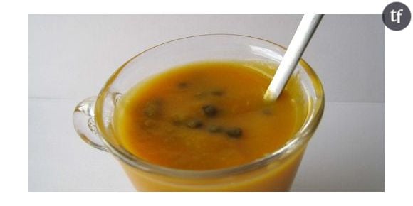 Recette concours : Velouté de potimarron aux lentilles