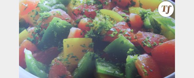Recette concours : Salade de poivrons aux tomates