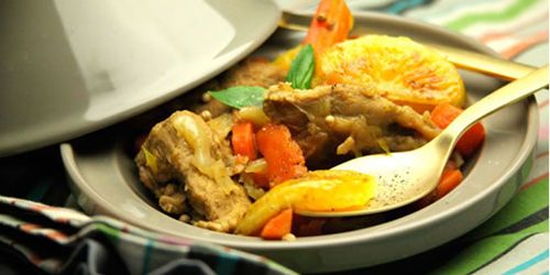 Recette : Tajine de veau aux carottes et oranges