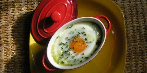 Oeufs cocotte aux épinards