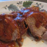 Filet de porc nappe de sauce a la mangue