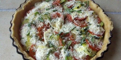 Recette concours : Tarte tomates/courgette