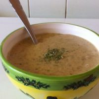 Velouté de lentilles au chèvre