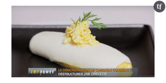 Top Chef 2012 : L'omelette déstructurée blanche à l'extérieur jaune à l'intérieur de Christian Constant