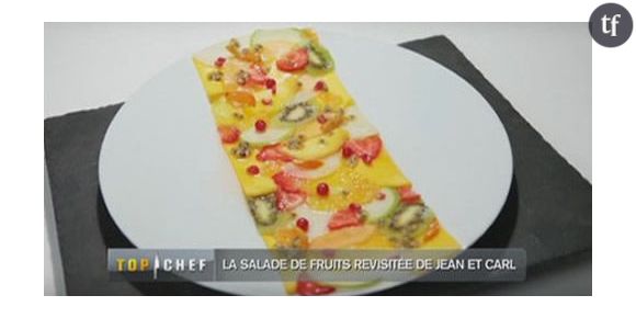 Recette Top Chef 2012 : Le  carpaccio de salade de fruits de Jean Imbert