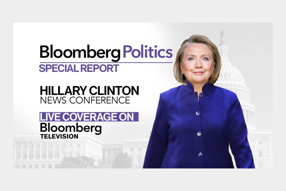 Hillary Clinton sur l'affiche promotionnelle de Bloomberg