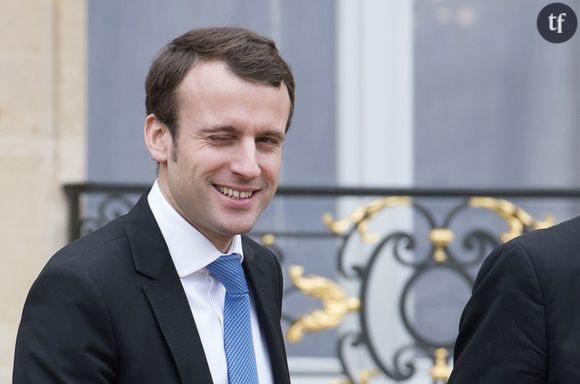 Emmanuel Macron, facétieux, à la sortie de l'Élysée.