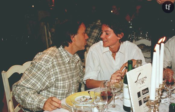 Patrice et Cendrine Dominguez au restaurant "Le Chabichou" pour l'anniversaire de Cendrine en 1996