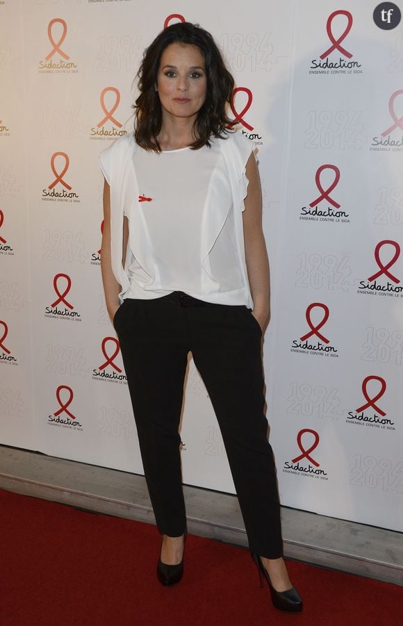 Faustine Bollaert - Soirée de lancement de la campagne 2014 du Sidaction au Musée du Quai Branly à Paris, le 10 mars 2014. 