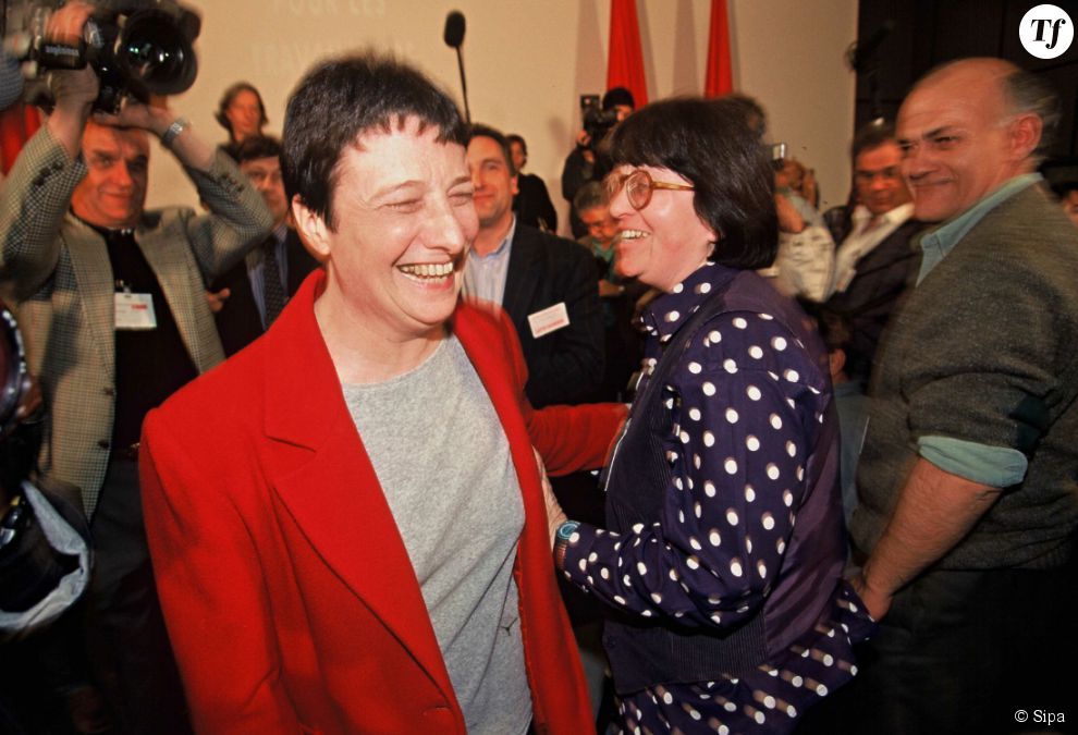 Arlette Laguiller lors de l&#039;élection présidentielle de 1995.