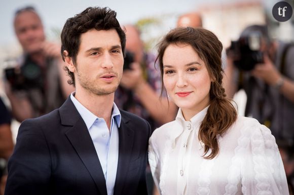 Jérémie Elkaïm, Anaïs Demoustier - Photocall du film "Marguerite & Julien" lors du 68e festival de Cannes. Le 19 mai 2015. 