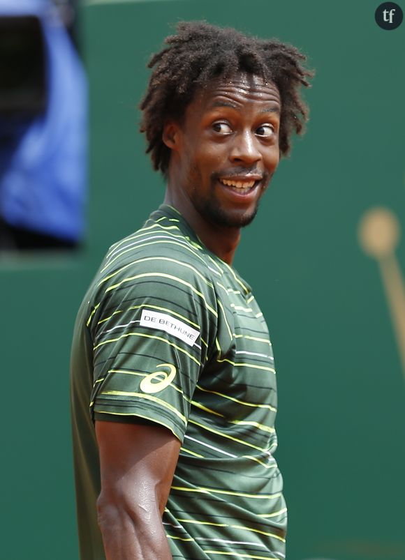 Gaël Monfils - Tournoi de tennis Rolex Masters de Monte-Carlo à Roquebrune Cap Martin. Le 17 avril 2015.