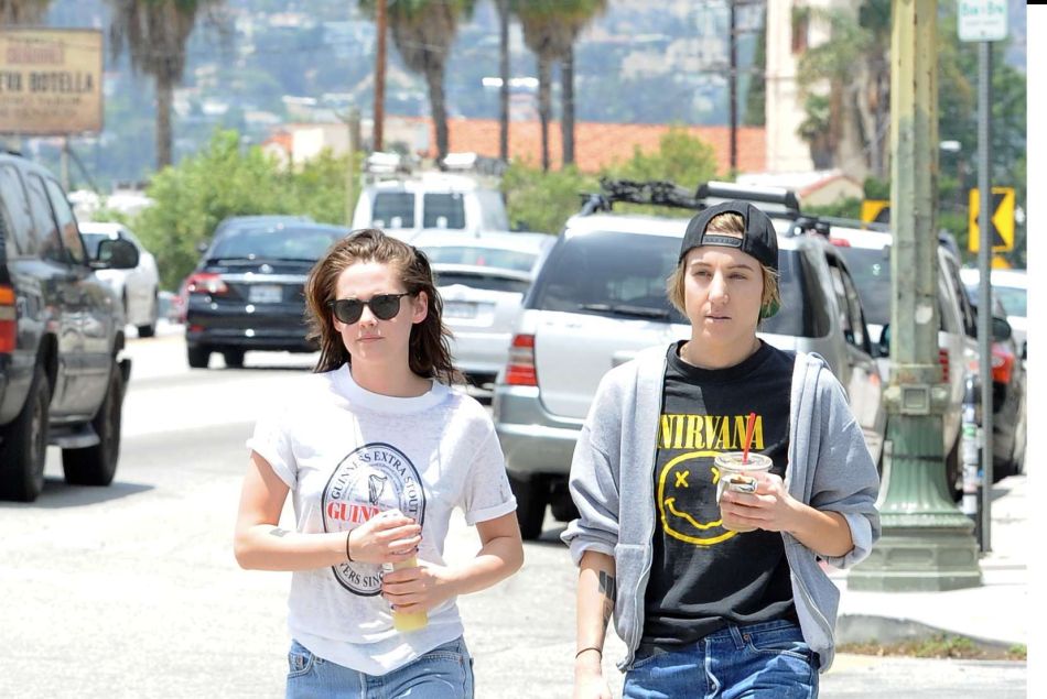  Actress Kristen Stewart and Alicia Cargile takes a long stroll back to their car after having at trendy Silverlake area in Los Angeles.