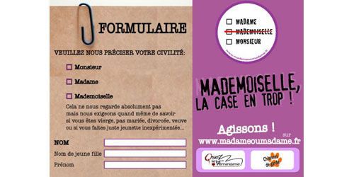 Mademoiselle ou madame : « une question de sexisme ordinaire » ?