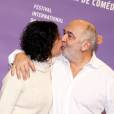  Gerard Jugnot et sa compagne Saida Jawad lors du 17eme Festival international du film de comedie de l'Alpe d'Huez, le 17 janvier 2014.  