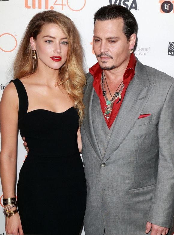  Amber Heard et son mari Johnny Depp - Avant-première du film "Black Mass" lors du Festival International du film de Toronto, le 14 septembre 2015. 