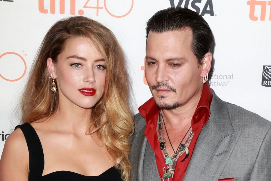  Amber Heard et son mari Johnny Depp - Avant-première du film "Black Mass" lors du Festival International du film de Toronto, le 14 septembre 2015. 