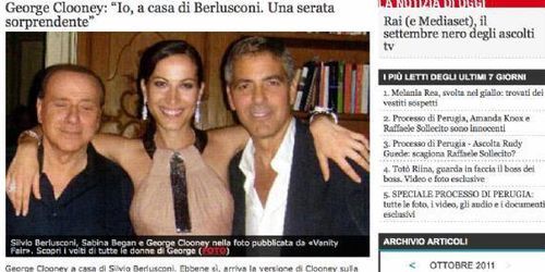Rubygate : la photo choc de Georges Clooney