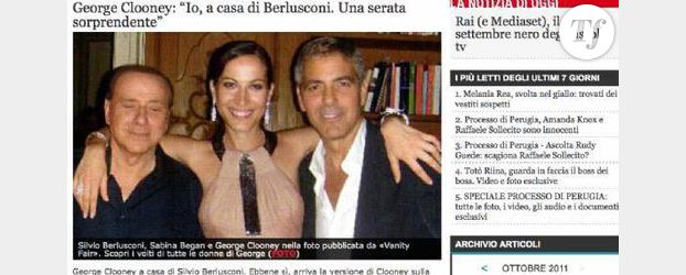 Rubygate : la photo choc de Georges Clooney