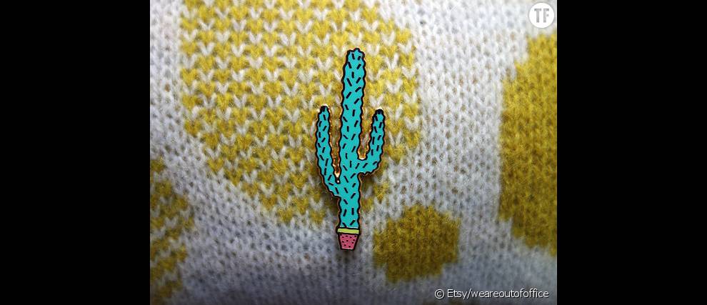 Pin&#039;s Cactus, 8,50 euros sur Etsy