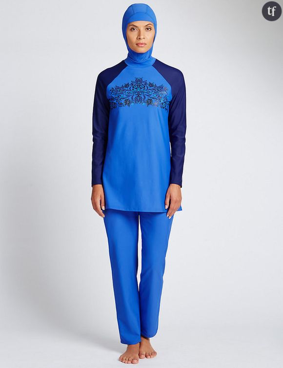 Le burkini M&S en bleu (photo du site Internet M&S)