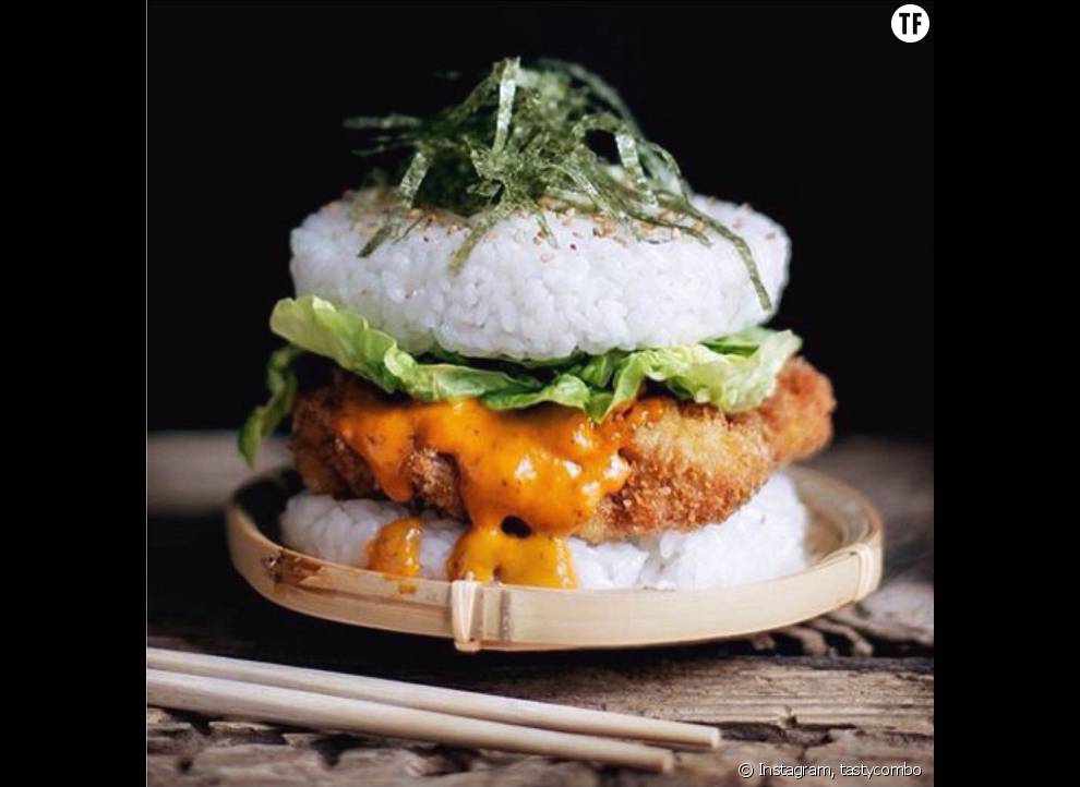 Le sushi burger est un savant mélange de burger et de sushi.
