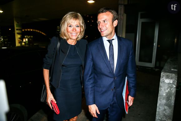 Emmanuel Macron et sa femme Brigitte Trogneux