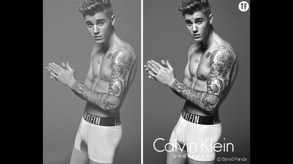 Photoshop : les photos retouchées de Justin Bieber pour la pub Calvin Klein ont fait scandale