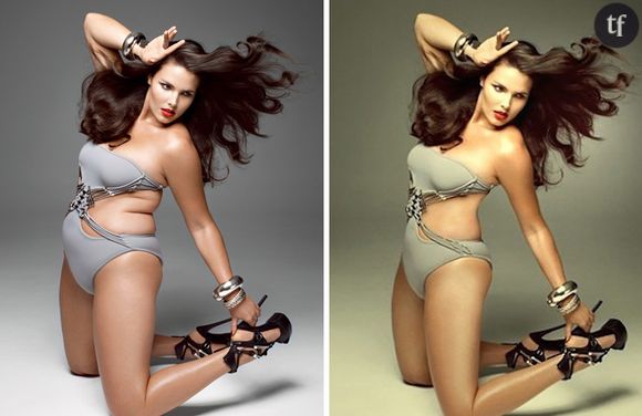 Candice Huffine et Photoshop : des retouches sur ses rondeurs