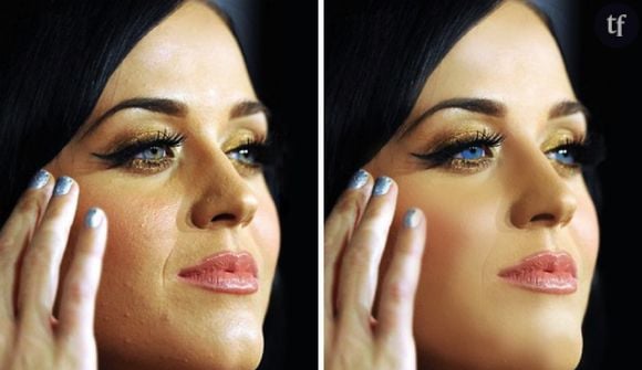 Retouches de star : Katy Perry photoshoppé pour avoir une peau sans défaut