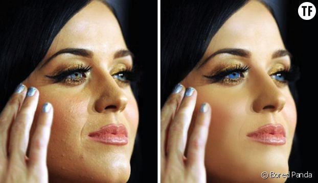 Retouches de star : Katy Perry photoshoppé pour avoir une peau sans défaut