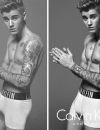 Avant/après : les photos retouchées de Justin Bieber pour la pub Calvin Klein, muscles gonflés et entrejambe considérablement grossi...
