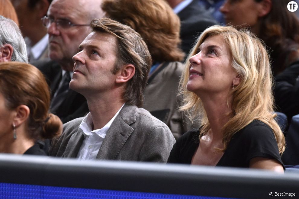  François Baroin et Michèle Laroque au tournoi BNP Paribas Masters 2015 à Paris, le 7 novembre 2015 