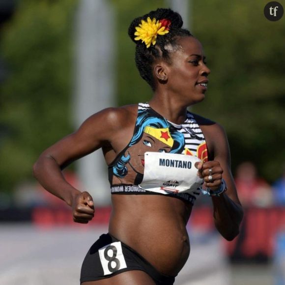Cette athlète a couru le 800 mètres enceinte et en top Wonder Woman 