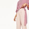  Pantalon 7/8 rose poudré Zara, 29,99€ 