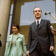 Simone Veil et Jacques Chirac à Paris en 1974