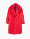     Manteau rouge en fausse fourrure Mango, 119,99 euros  