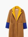  Manteau en peau lainée tricolore Mango, 79,99€ 