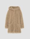  Manteau à capuche en sherling Zara, 59,95€ 