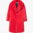  Manteau rouge en fourrure synthétique Mango, 119,99€ 