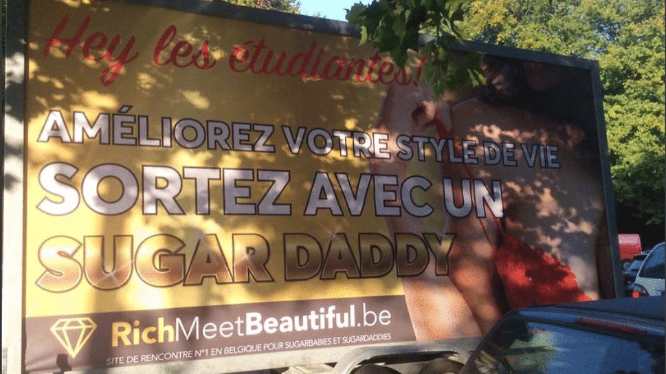 En Belgique, une campagne de pub incite les étudiantes à sortir avec des &quot;sugar daddies&quot;