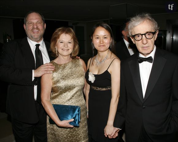 Harvey Weinstein, Letty Aronson, Soon Yi Previn et Woody Allen à l'hôtel Martinez en mai 2008, à Los Angeles.