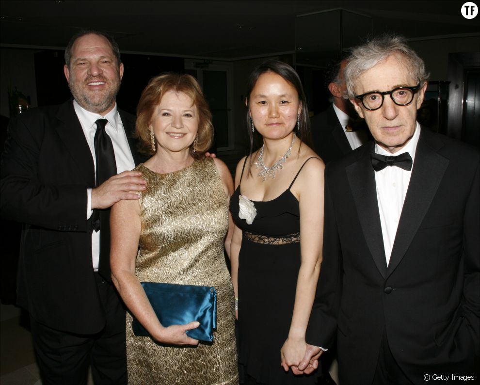 Harvey Weinstein, Letty Aronson, Soon Yi Previn et Woody Allen à l&#039;hôtel Martinez en mai 2008, à Los Angeles.