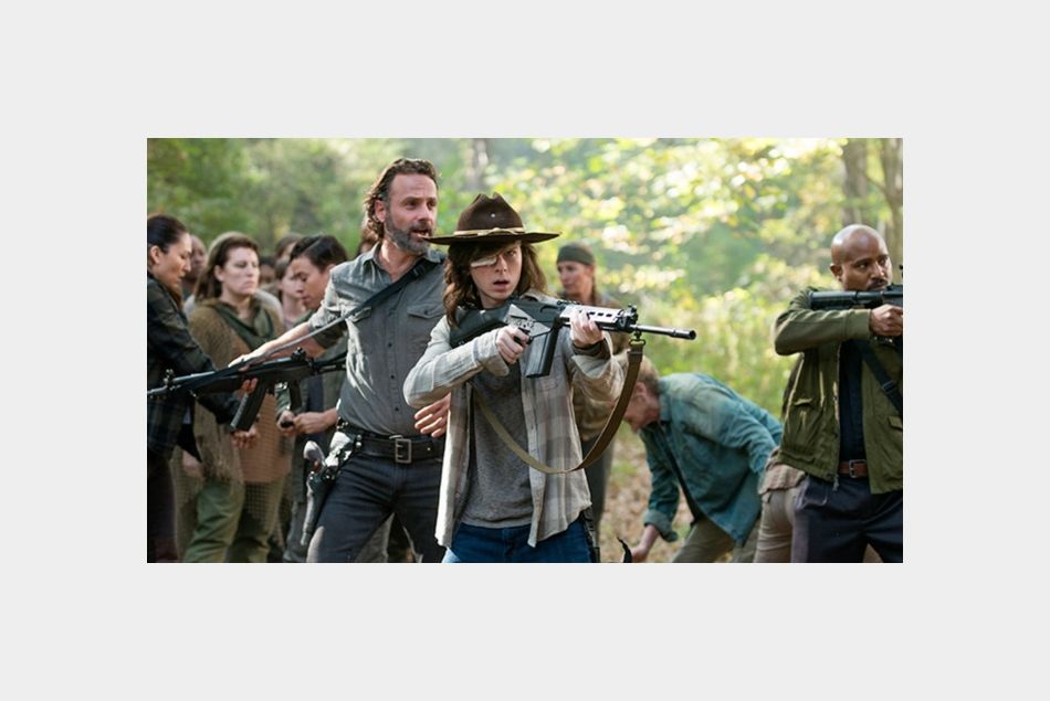 Carl et Rick dans la saison 8 de "The Walking Dead"