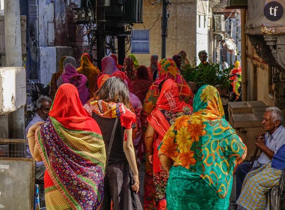 Femmes dans les rues de Pushkar en Inde/photo d'illustration